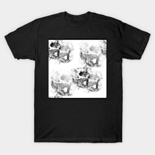 3/4 Skull Print No.1 T-Shirt